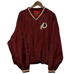 Vintage NFL Washington Redskins Windbreaker Jacket GameDay Football 2XL Satin